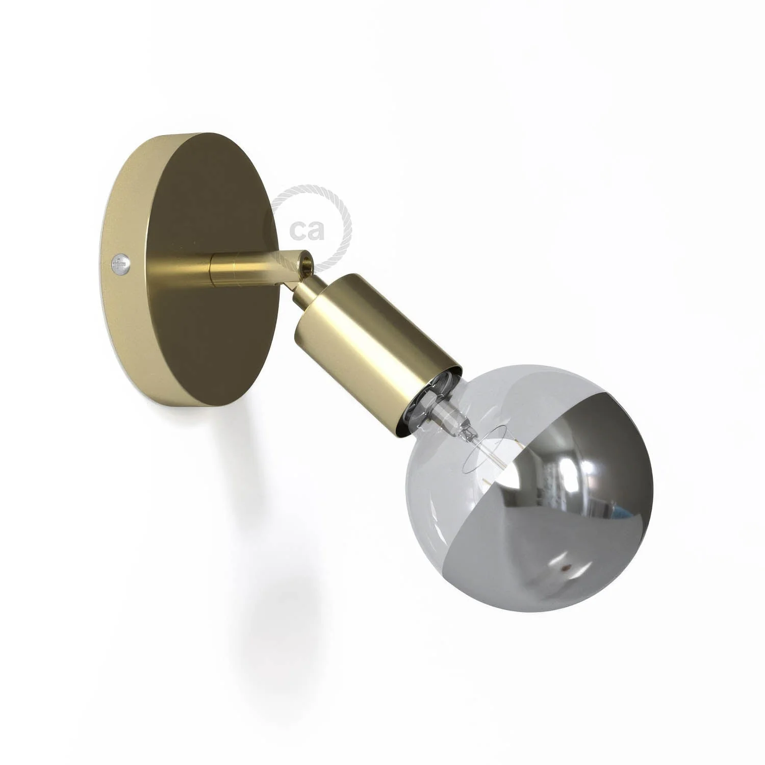 Fermaluce Metall 90°, die verstellbare, wandbündige Leuchte – Messing