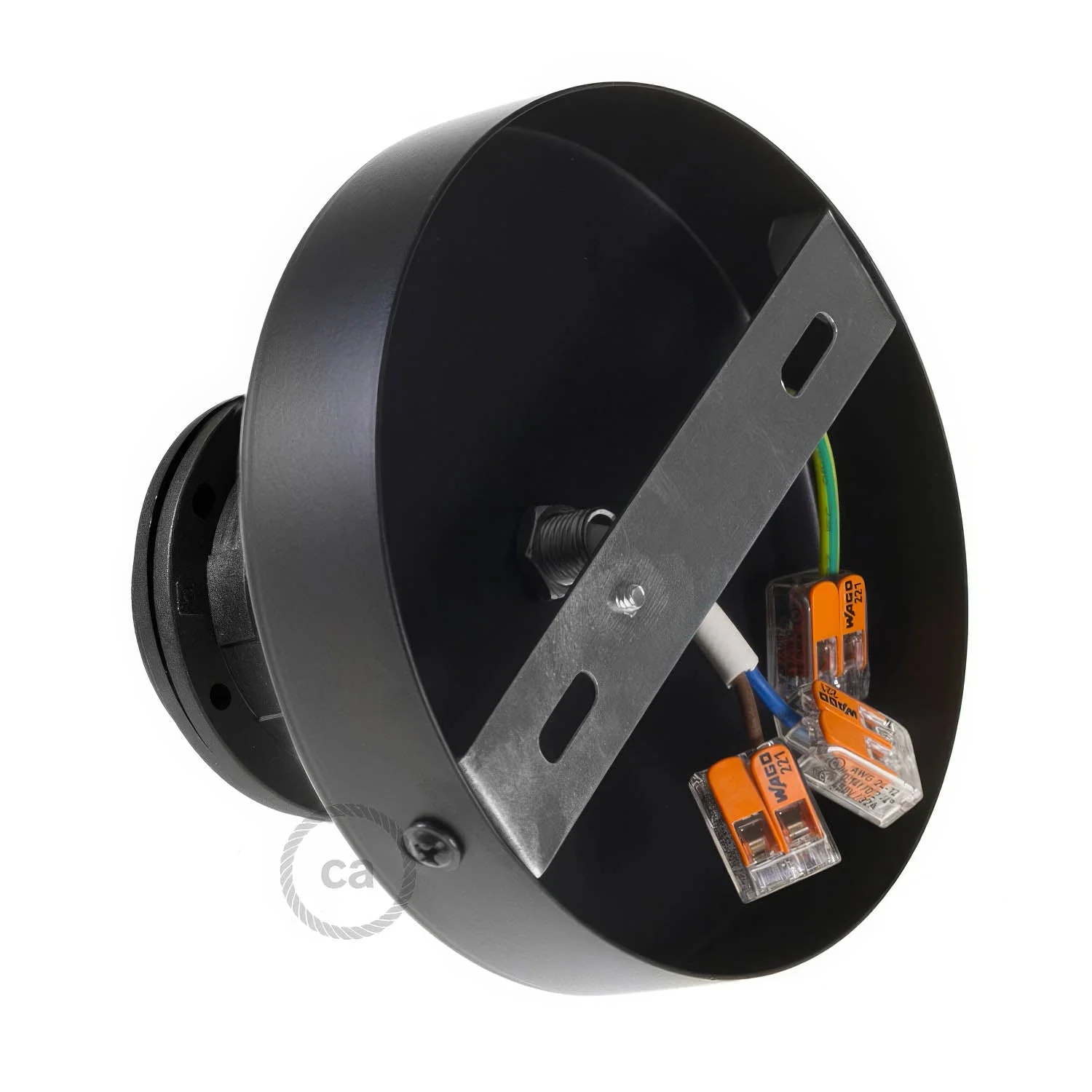 Fermaluce Metal mit Lampenfassungen E27, Lichtpunkt aus Metall – Schwarz - Image 2