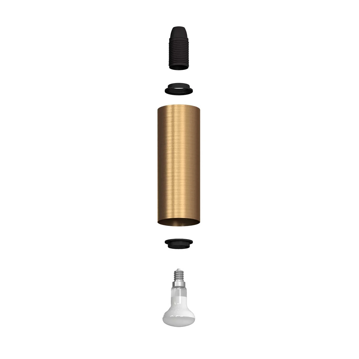 Fermaluce Metal schwenkbarer Spot aus Metall mit Tub-E14-Schirm, Wandlampe – Satinbronze - Image 3