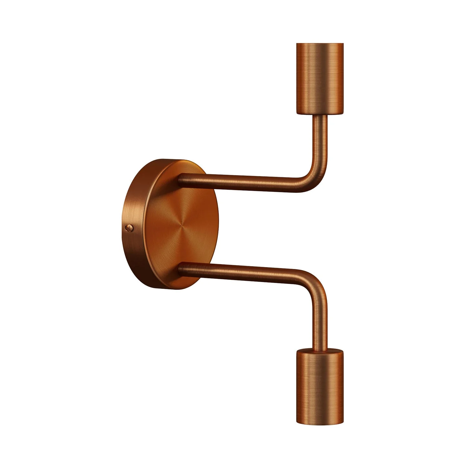 Fermaluce Metal, Wandleuchte aus Metall mit doppeltem gebogenem Arm - Satin-Kupfer - Image 3