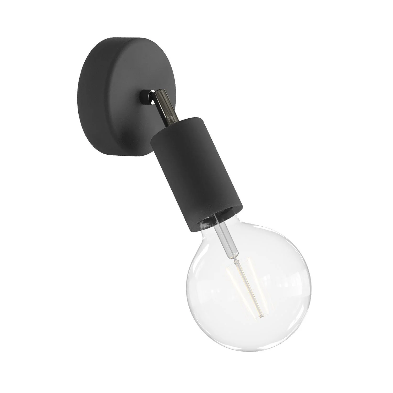 Fermaluce Modulair ELEGANT mit schwenkbarem Gelenk, Baldachin und Fassung IP65 wasserdicht – Schwarz