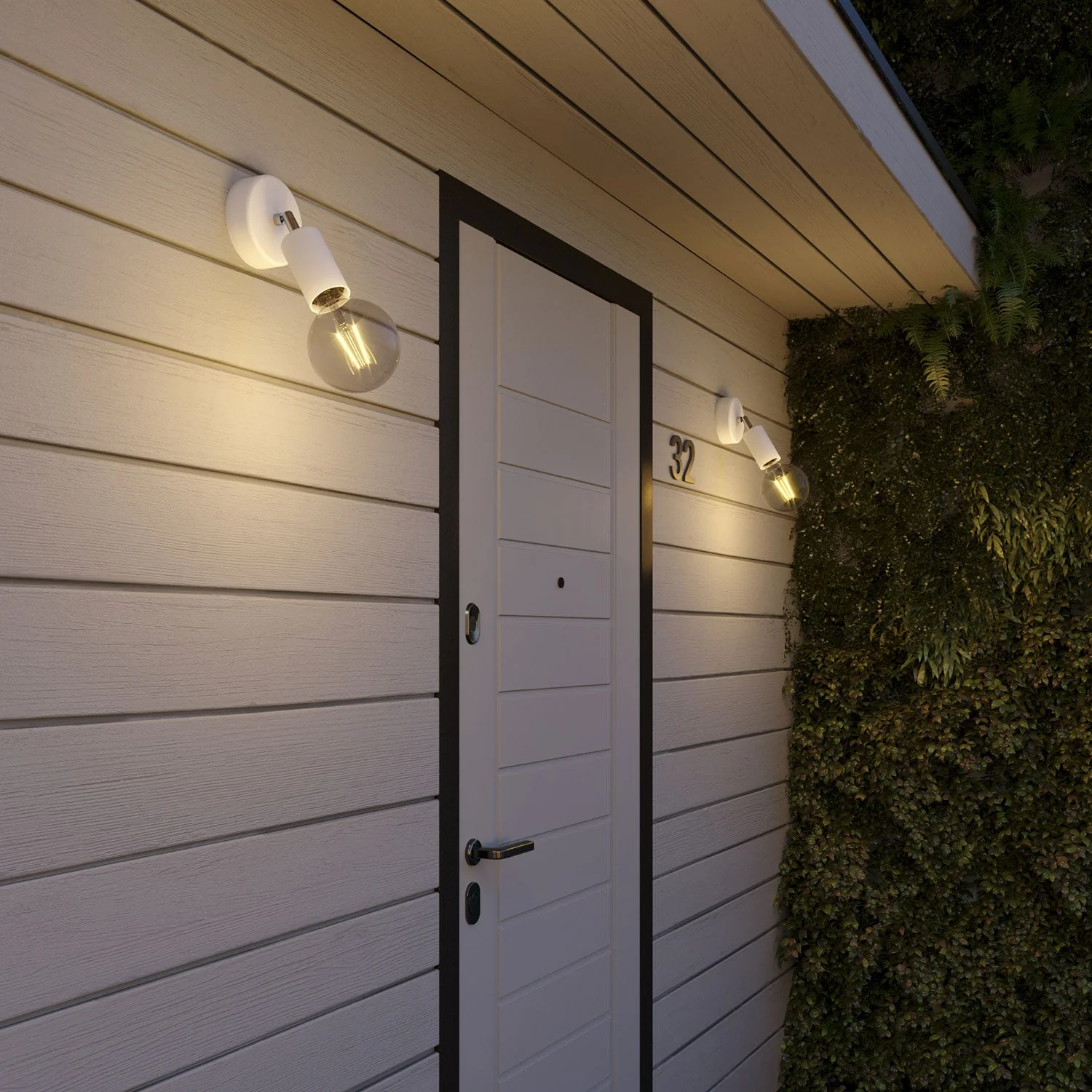 Fermaluce Modulair ELEGANT mit schwenkbarem Gelenk, Baldachin und IP65 wasserdichter Lampenfassung – Weiß - Image 2