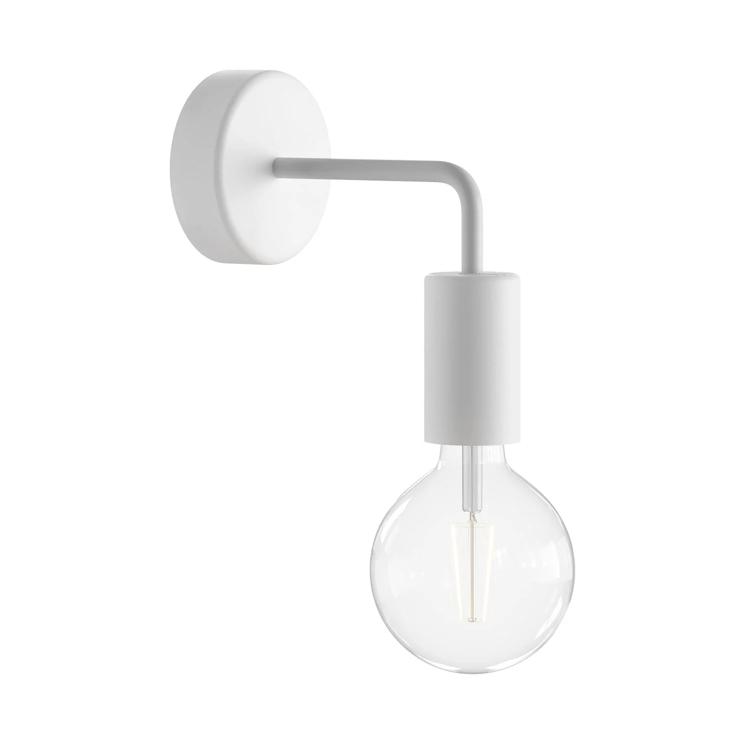 Fermaluce Modulair ELEGANT mit L-Verlängerung, Baldachin und IP65 wasserdichter Lampenfassung – Weiß