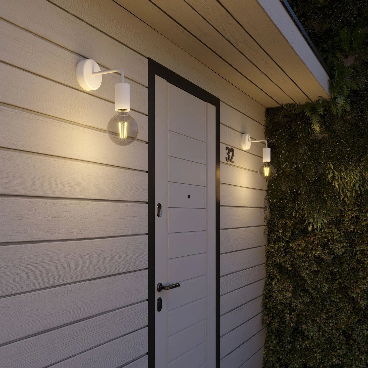Fermaluce Modulair ELEGANT mit L-Verlängerung, Baldachin und IP65 wasserdichter Lampenfassung – Weiß - Image 2