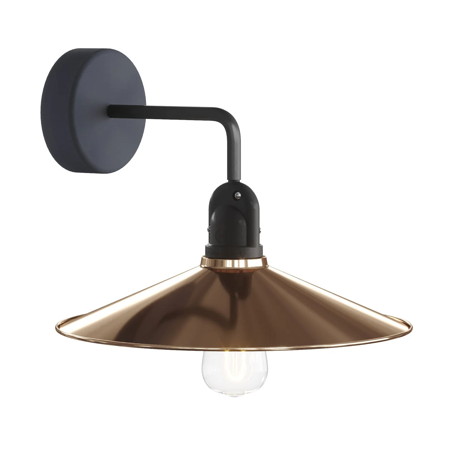 Fermaluce Modulair mit L-Erweiterung, Swing Schirm und IP65-wasserdichtem Lampenhalter – Kupfer