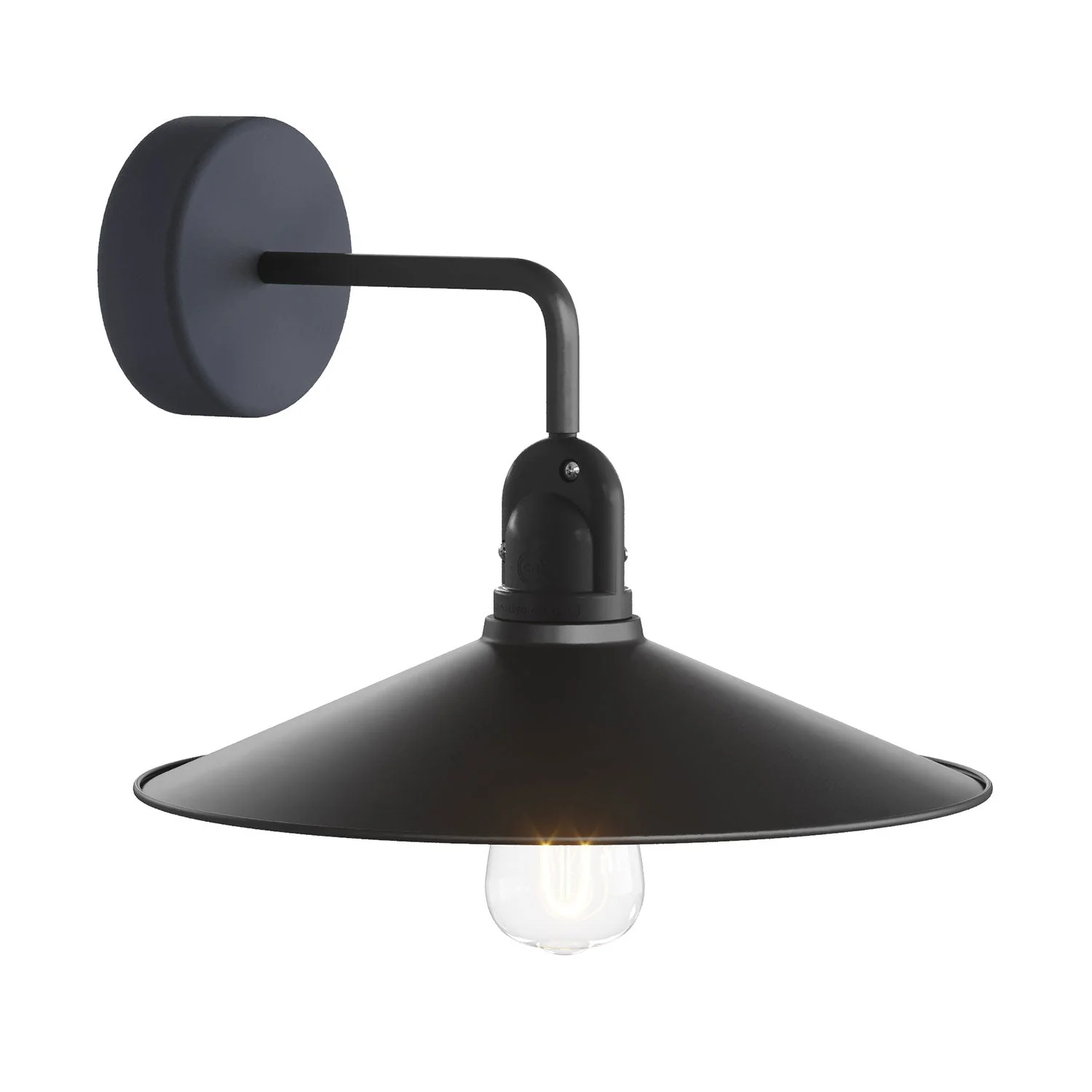 Fermaluce Modulair mit L-Verlängerung, Swing-Schirm und IP65 wasserdichter Lampenfassung - Schwarz