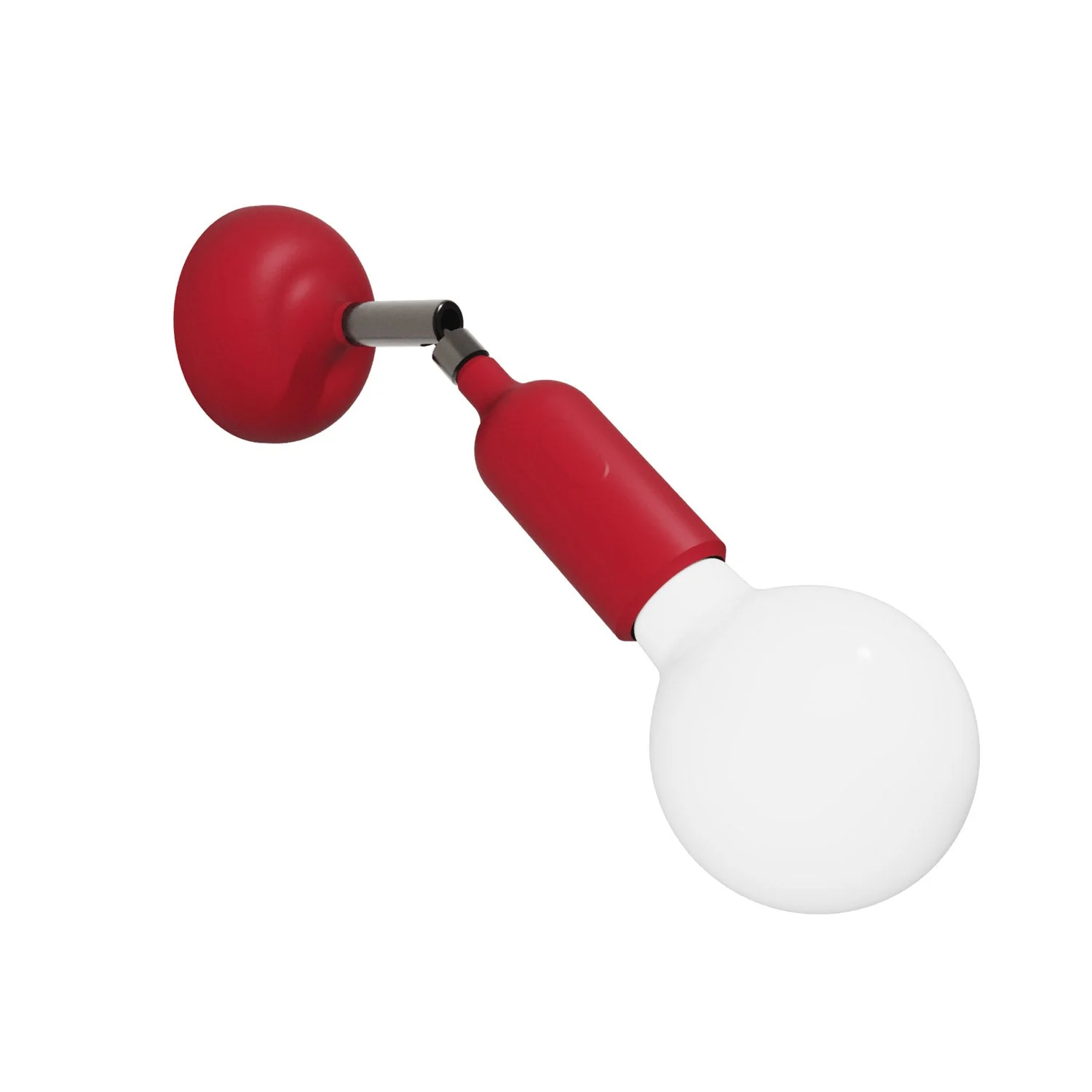 Fermaluce-Lampe aus Silikon mit Gelenk und integriertem Schalter – Rot