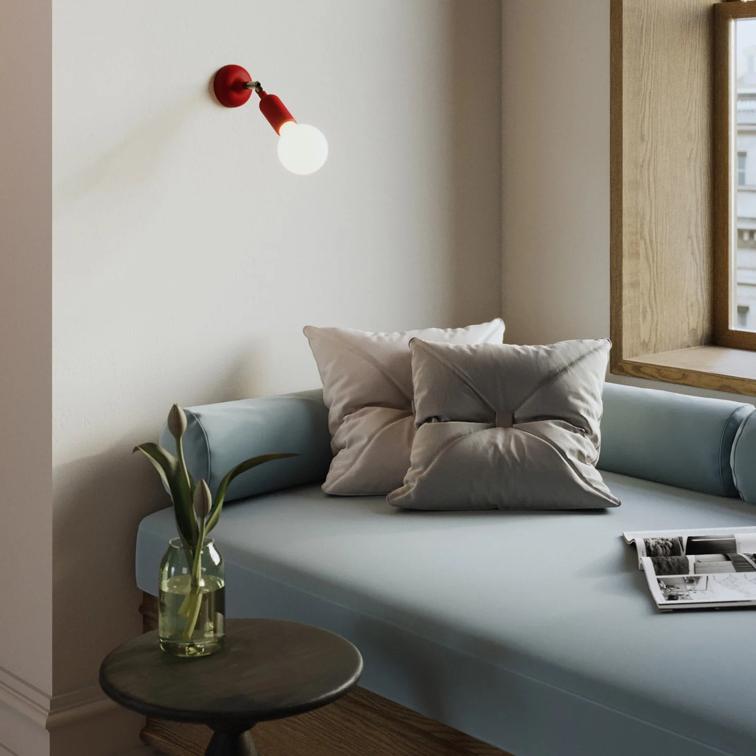 Fermaluce-Lampe aus Silikon mit Gelenk und integriertem Schalter – Rot - Image 2