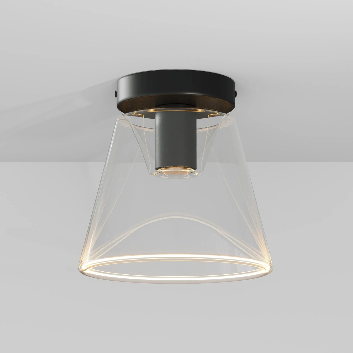 Fermaluce Wandleuchte Schwarz mit G01-Lampe