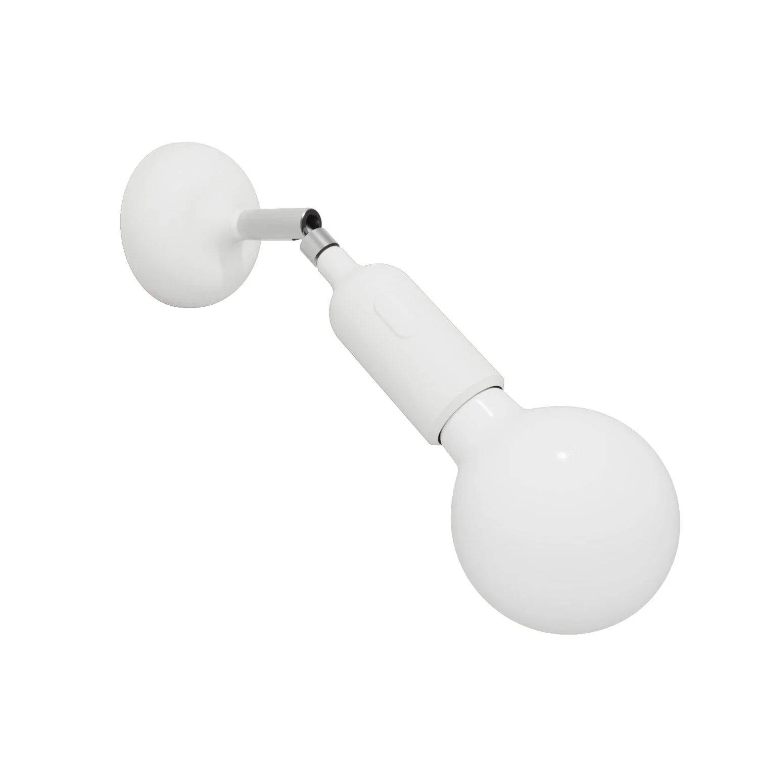 Fermaluce Lampe aus Silikon mit Gelenk und integriertem Schalter – Weiß