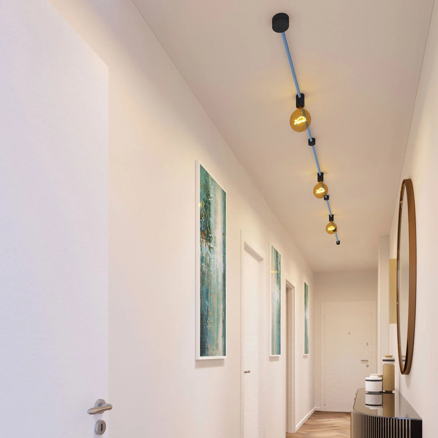 Filé Linear System Kit – mit 5 m CM17-Kabel für Lichterketten und 7 schwarzen, lackierten Holzelementen für den Innenbereich - Image 2