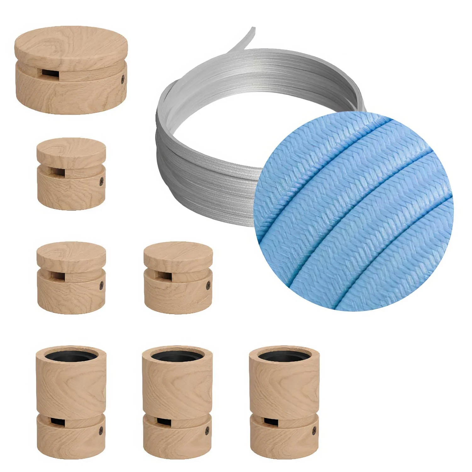 Filé Linear Kit System – mit 5 m CM17-Kabel für Lichterkette und 7 Holzteilen für Innenräume