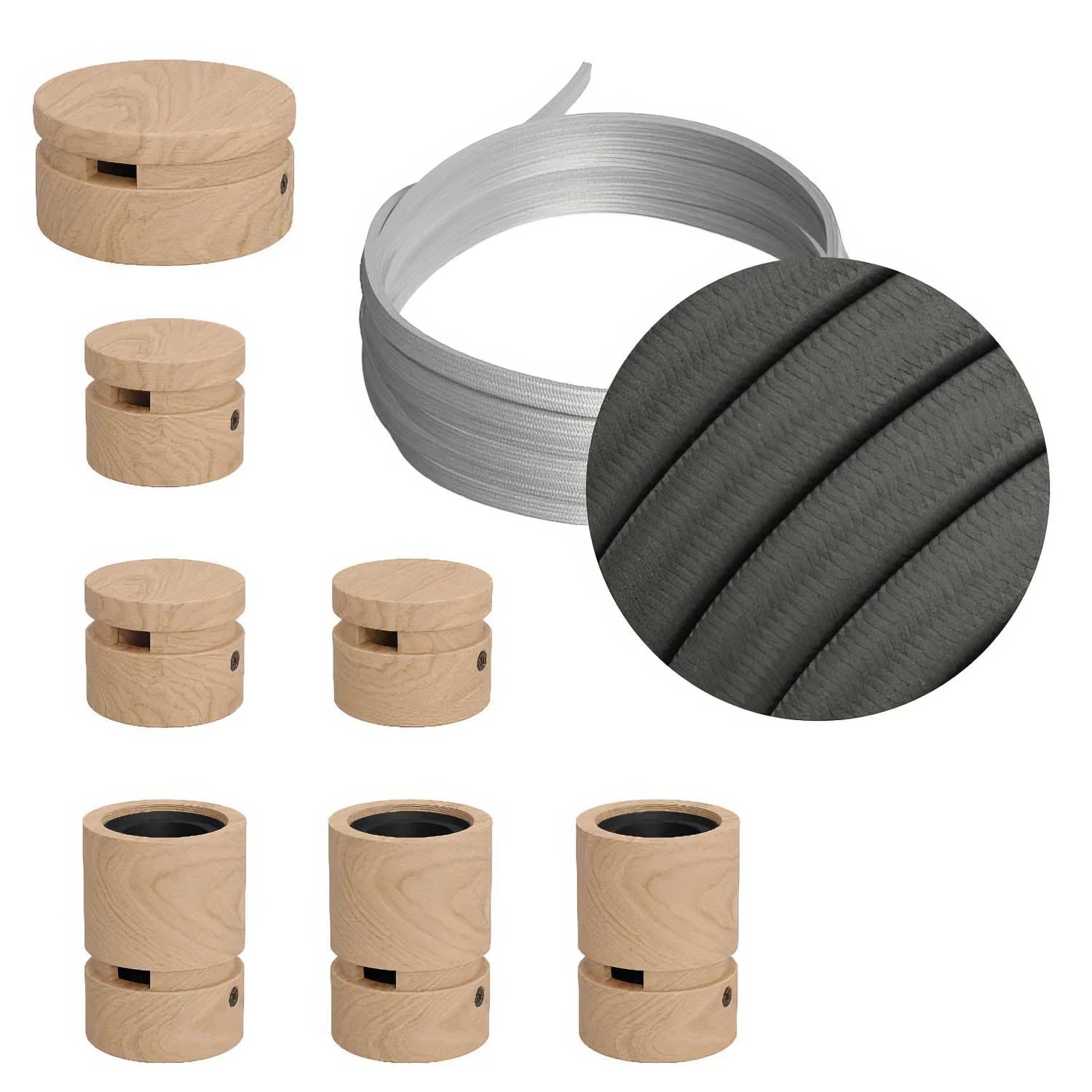 Filé Linear System-Kit – mit 5 m CM03-Kabel für Lichterkette und 7 Holzkomponenten für den Innenbereich