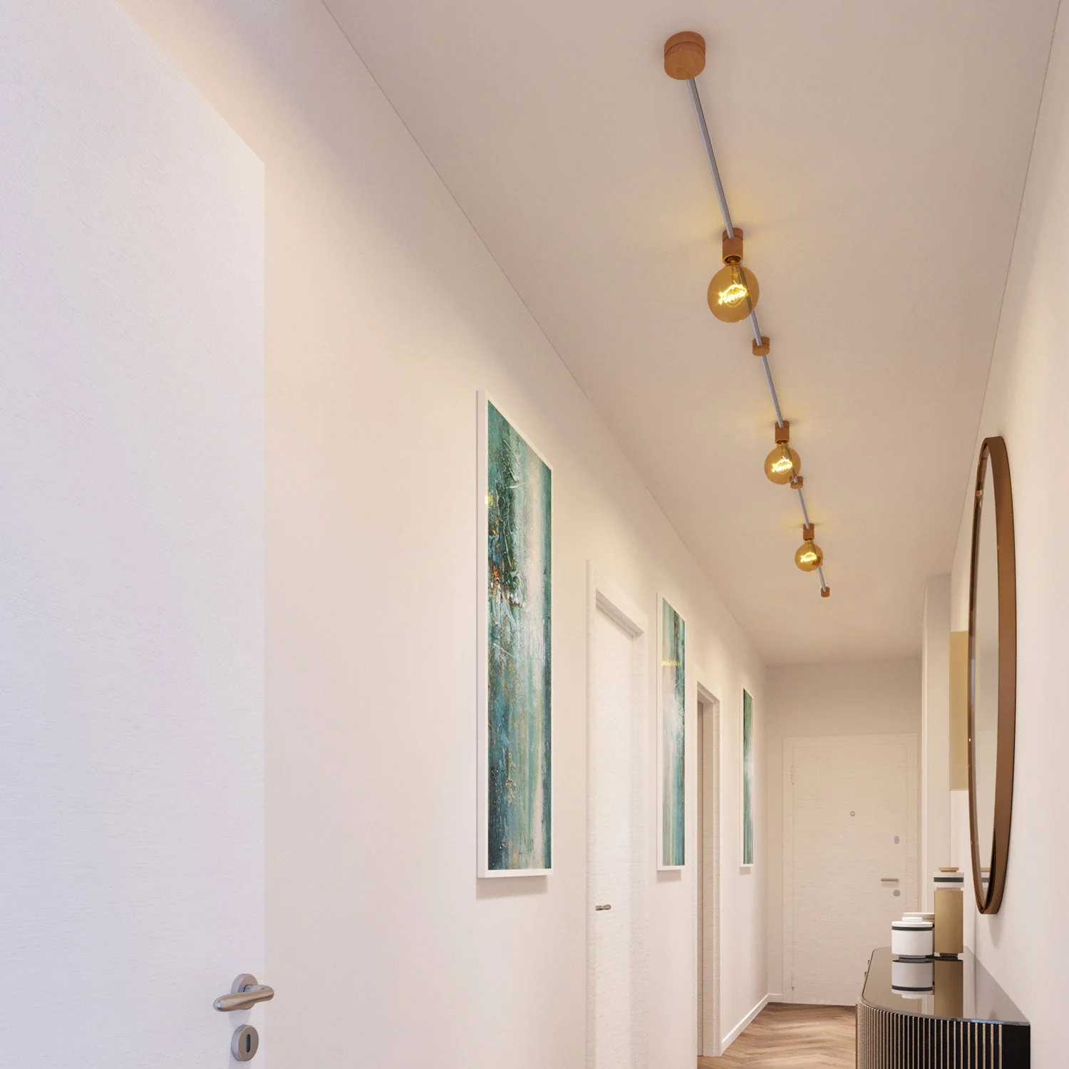 Filé Linear System-Kit – mit CM02-Kabel, 5 m lang, für Lichterketten und 7 Holzelementen für den Innenbereich - Image 2