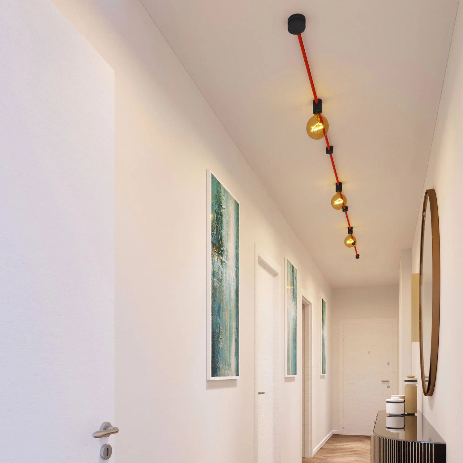 Filé Linear Kit System – mit 5 m CM09-Kabel für Lichterketten und 7 schwarzen Holzkomponenten für den Innenbereich - Image 2