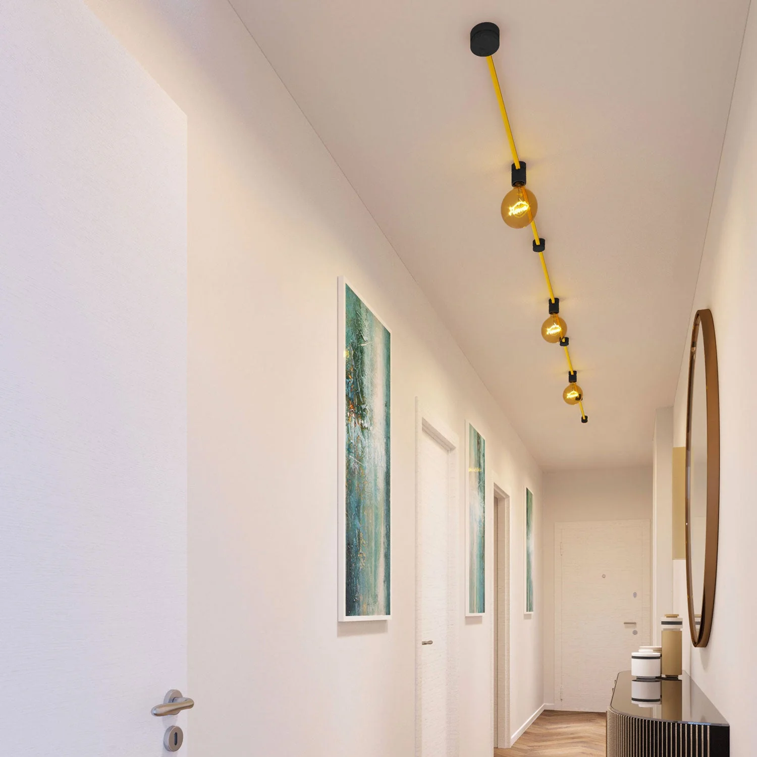 Filé Linear-Kit – mit 5 m CM10-Kabel für Kettenbeleuchtung und 7 Holzkomponenten, schwarz lackiert, für den Innenbereich - Image 2
