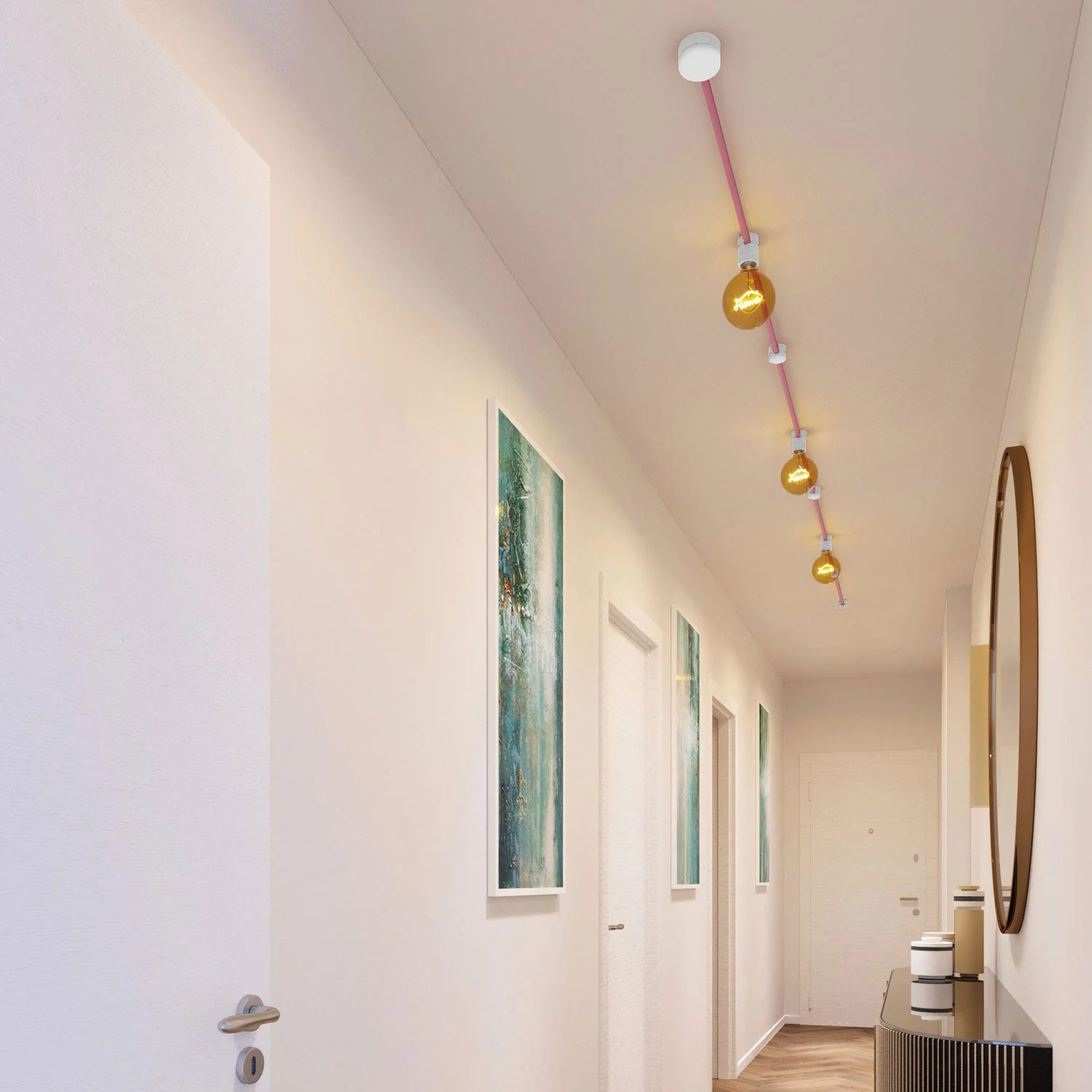 Filé Linear-System Kit – mit 5 m CM16-Kabel für Lichterkette und 7 weißen, lackierten Holzelementen für den Innenbereich - Image 2