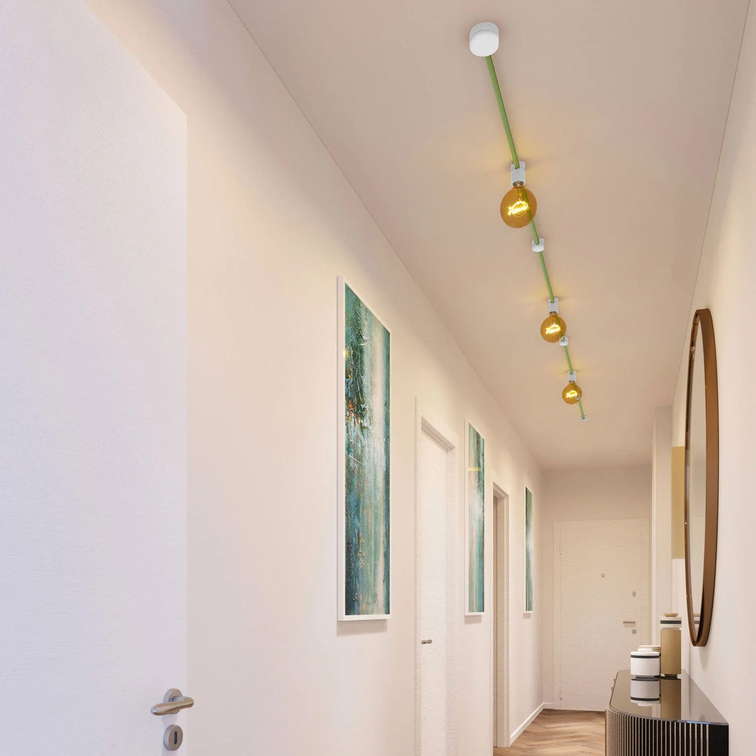 Filé Linear System Kit – mit 5 m CX08 Kabel für Lichterkette und 7 weiß lackierten Holzelementen für den Innenbereich - Image 2