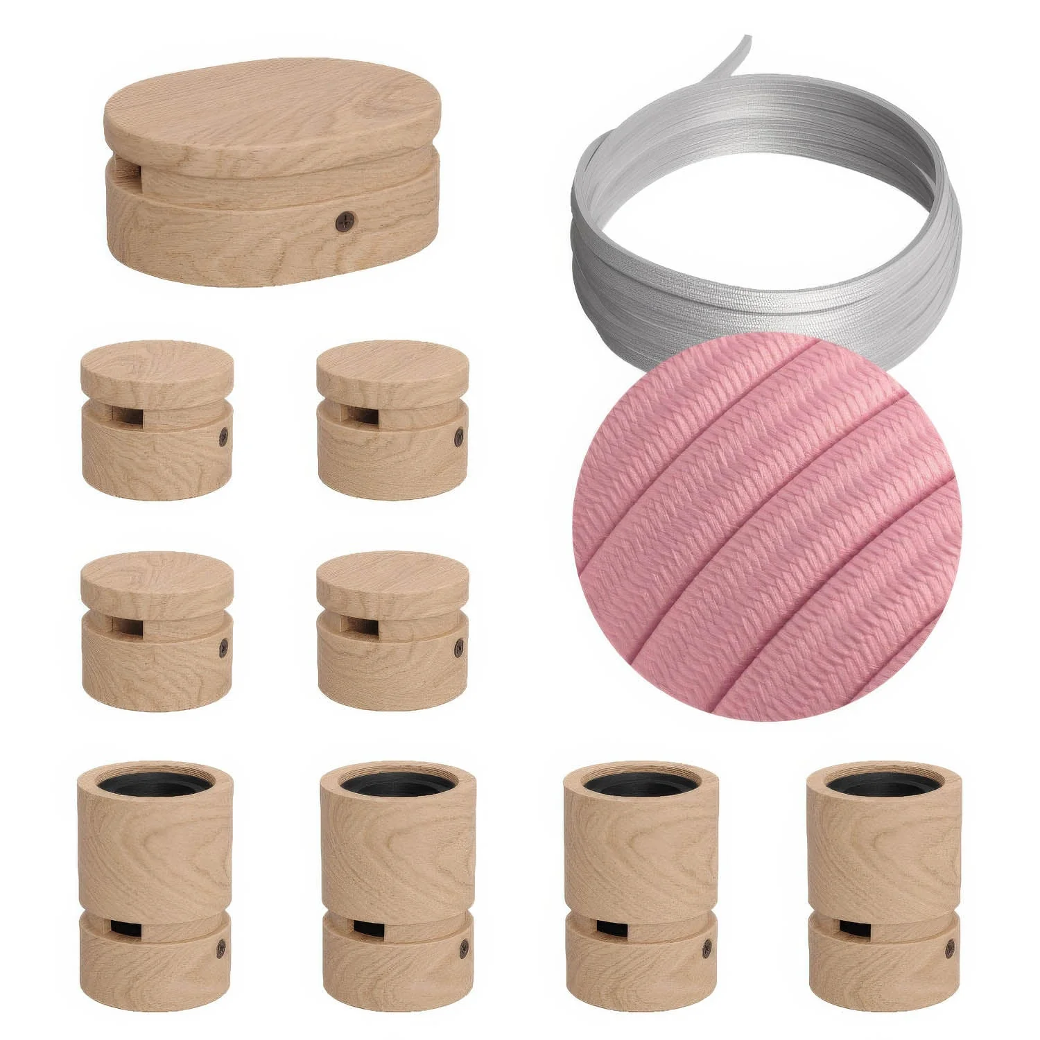 Filé Symmetric System Kit – mit 5 m CM16 Kabel für Lichterkette und 9 Holzkomponenten für den Innenbereich