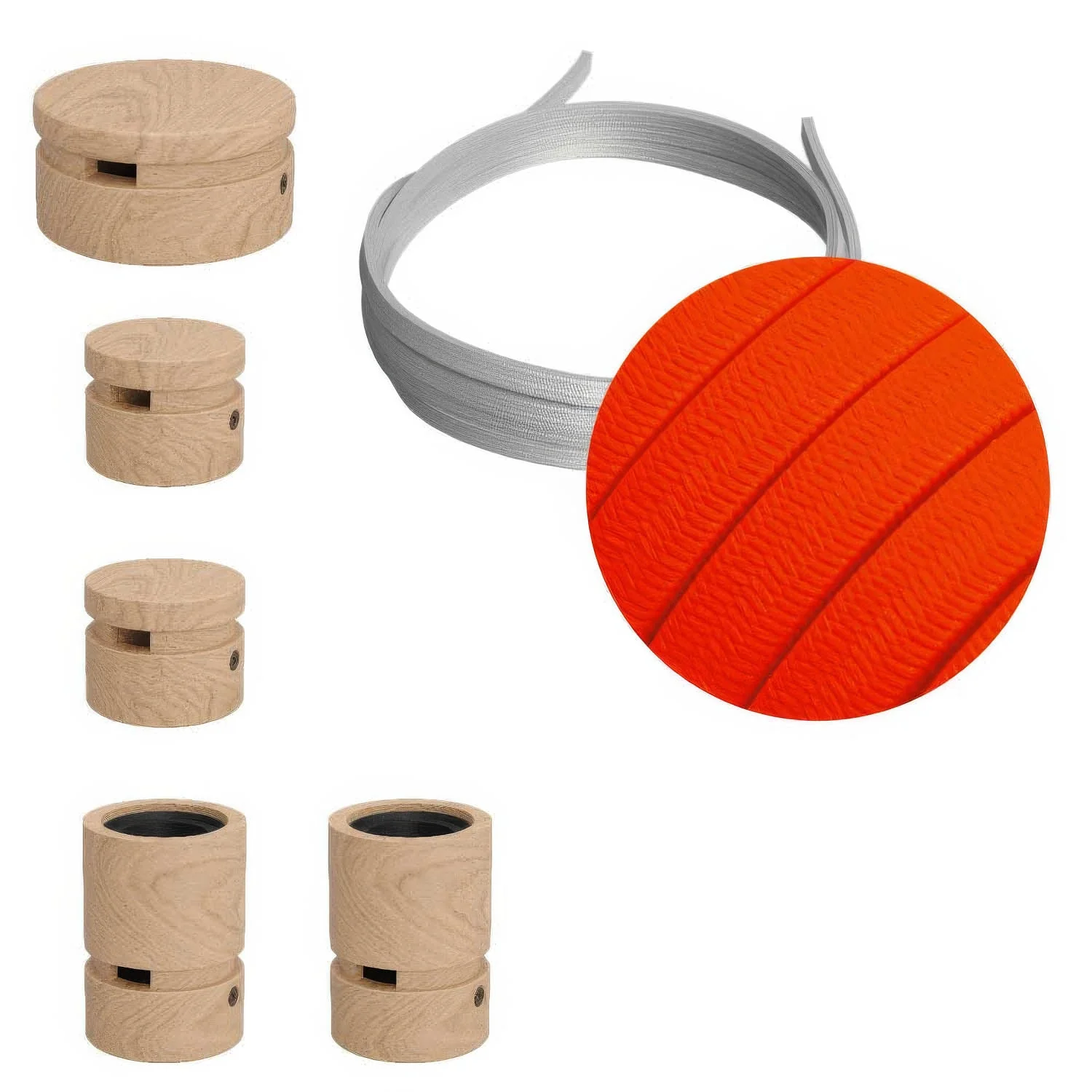 Filé Wiggle System Kit – mit 3-m-CF15-Kabel für Lichterketten und 5 Holzelementen für den Innenbereich