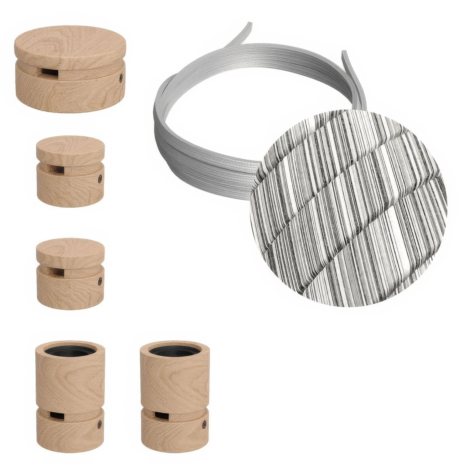 Filé Wiggle System-Kit – mit ECC37-Kabel (3 m) für Lichterkette und 5 Holzkomponenten für den Innenbereich