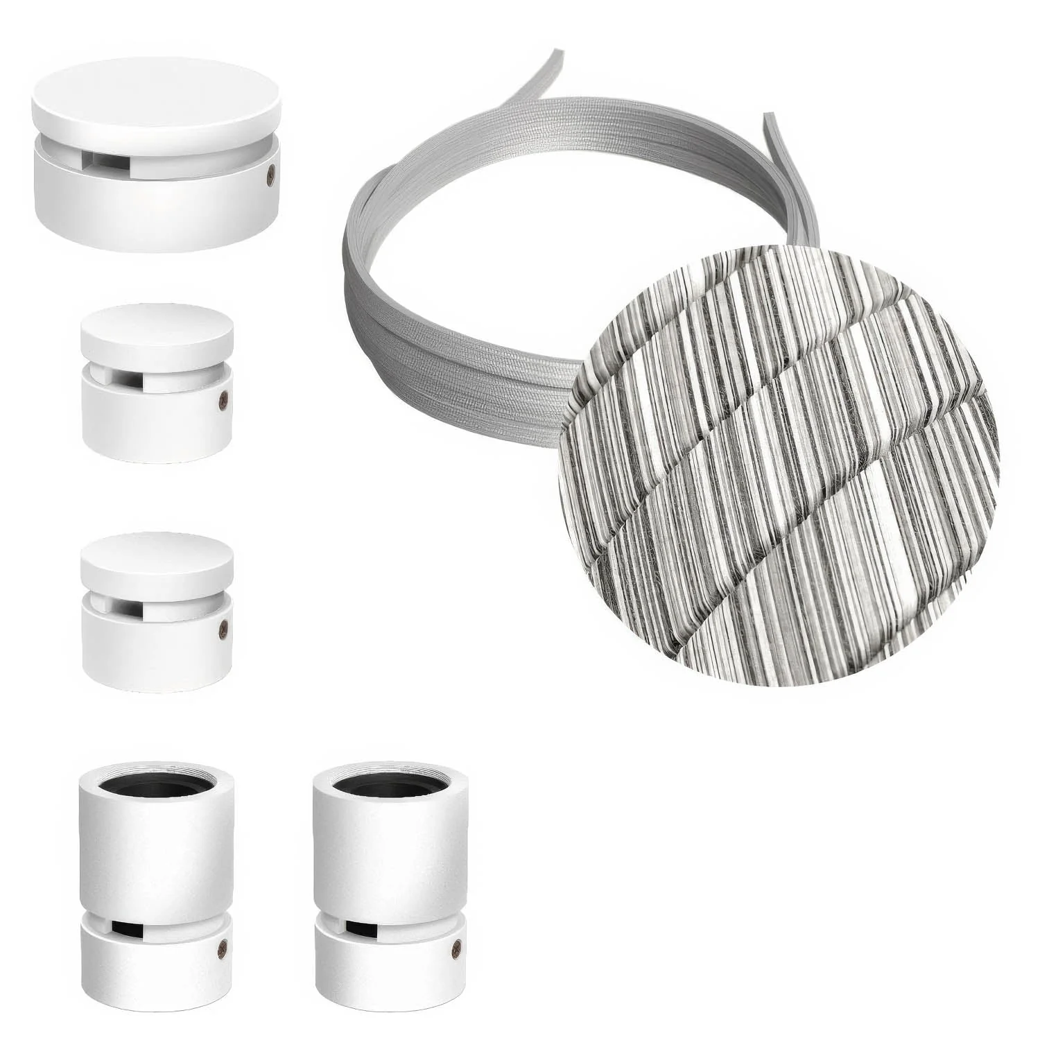 Filé Wiggle System Kit – mit 3 m ECC37-Kabel für Lichterketten und 5 weiß lackierten Holzteilen für den Innenbereich