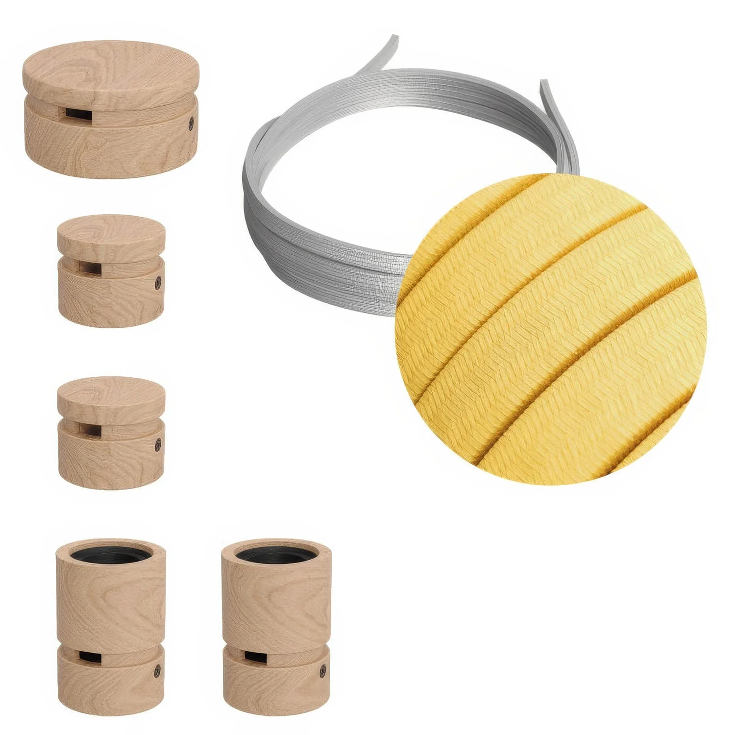 Filé Wiggle System-Kit - mit 3 m CM10-Kabel für Lichterketten und 5 Holzteilen für den Innenbereich