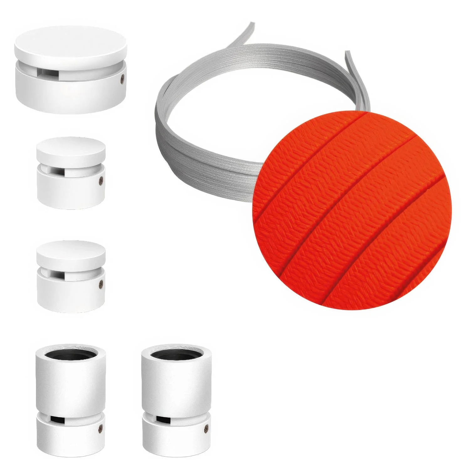 Filé Wiggle System Kit – mit 3 m CF15 Kabel für Lichterkette und 5 weiß lackierten Holzelementen für Innenräume