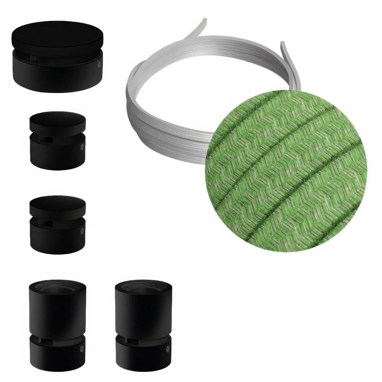 System Filé Wiggle Kit – mit 3 m CX08-Kabel für Lichterkette und 5 schwarz lackierten Holzelementen für den Innenbereich