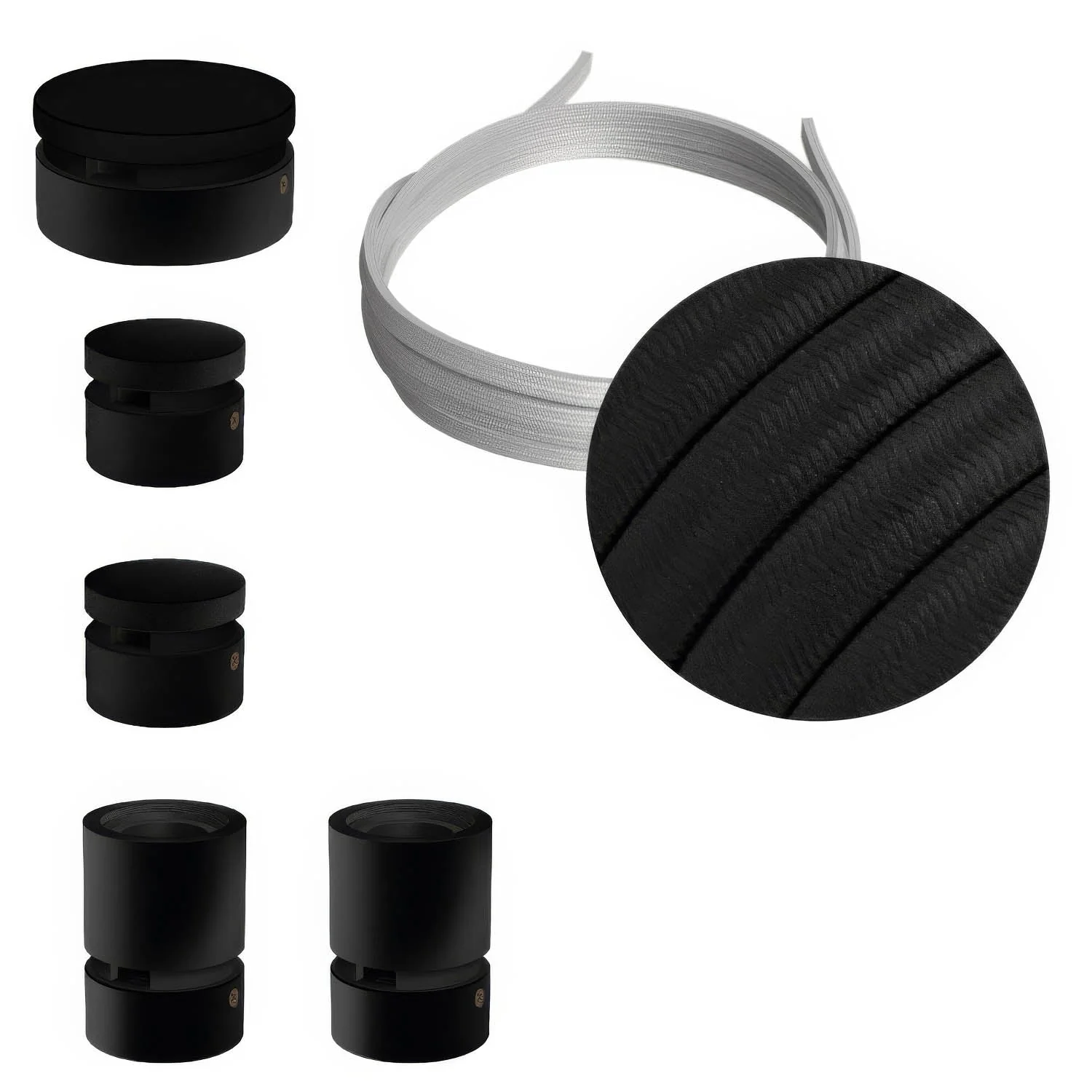 Filé Wiggle System Kit – mit 3 m CM04-Kabel für Lichterketten und 5 schwarz lackierten Holzteilen für den Innenbereich