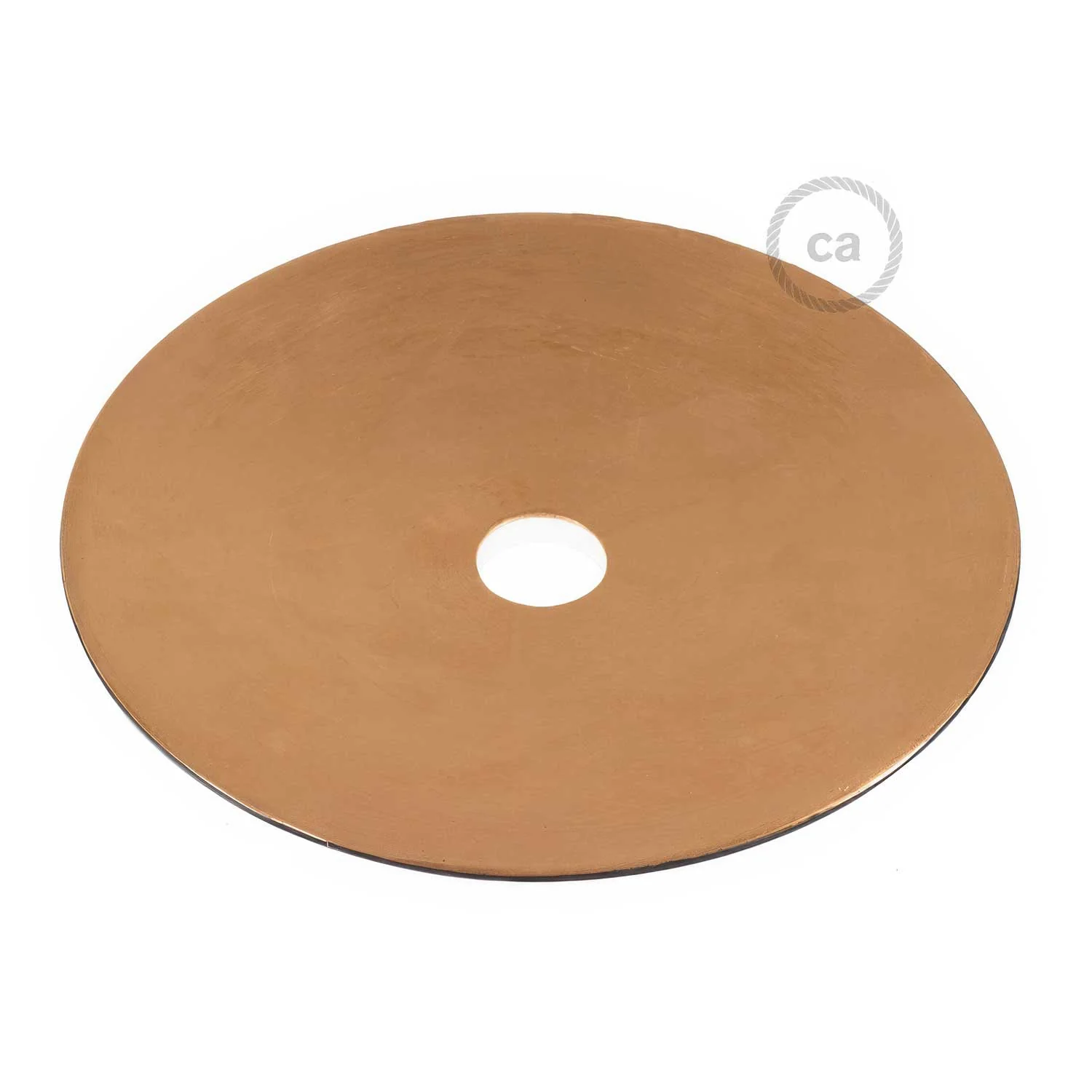 Flacher Lampenschirm aus Keramik für Pendelleuchte - Made in Italy - Schwarz - Kupfer - Image 4