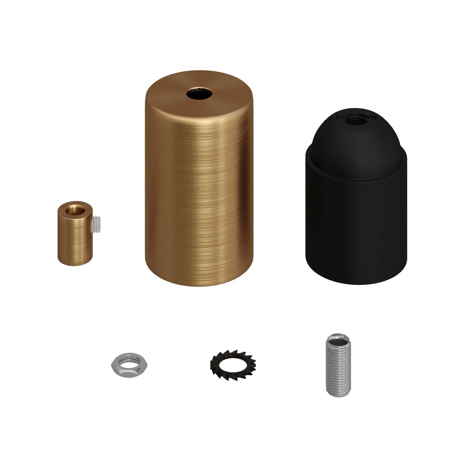 Metall-Flachkopfsockel-Set UL E26 – Gebürstetes Bronze - Image 5