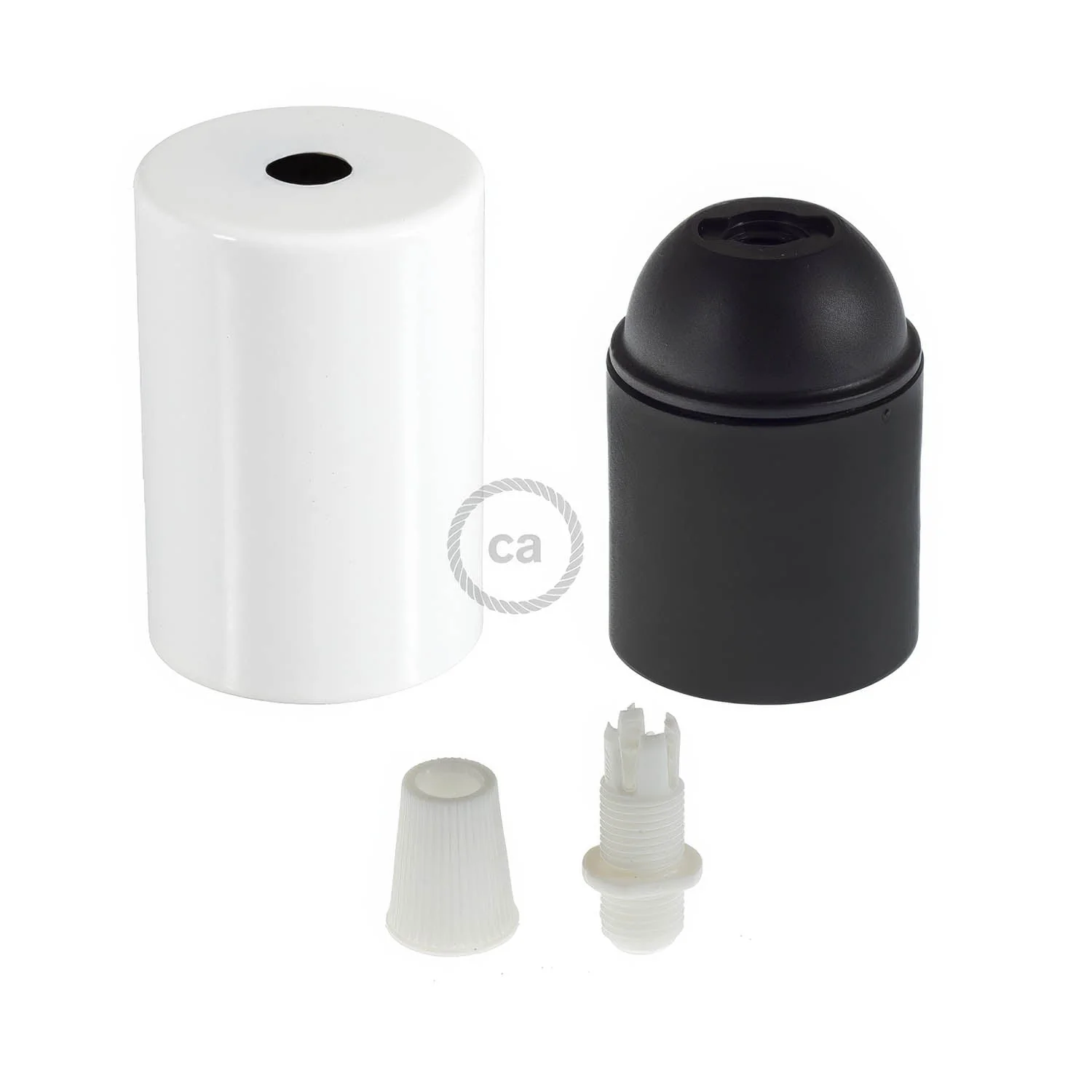 Flat-Top Metall UL E26 Lampenfassungs-Set – Glänzend Weiß - Image 2