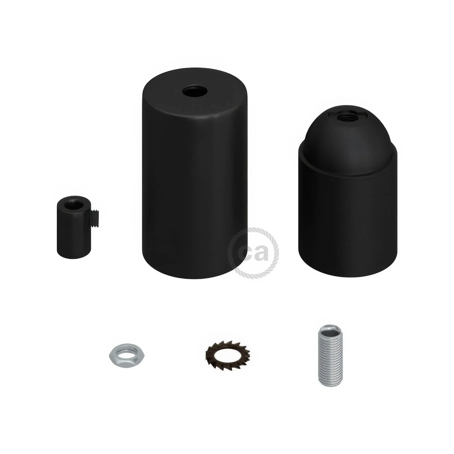 Flat Top Metal UL E26 Lampenfassungs-Kit – Schwarz - Image 5