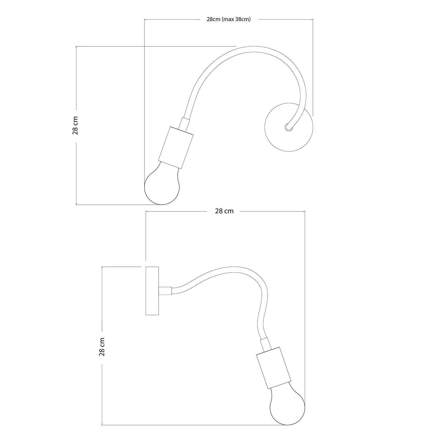 Flex 30 Lampe mit Drop-Glühbirne - Satiniertes Kupfer - Image 4