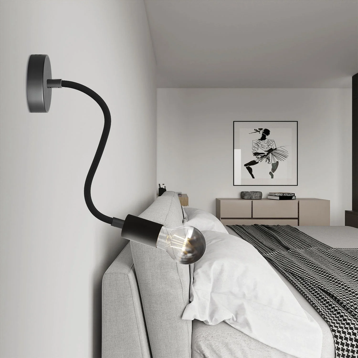 Flex 30 Lampe mit Tropfenlampe – Schwarz - Image 2