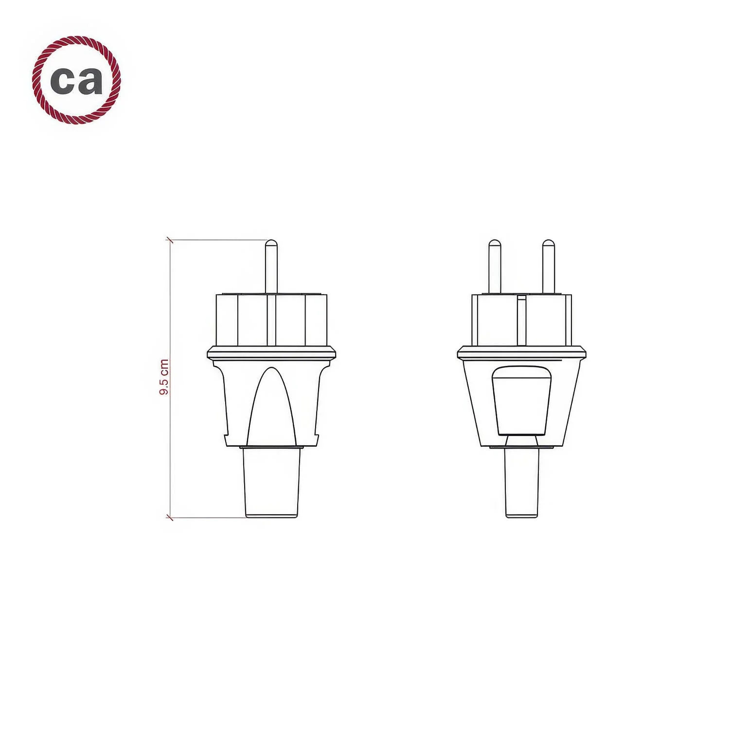 Französisch-Deutscher Stecker schwarz für Lumet Lichterketten-System - Image 3