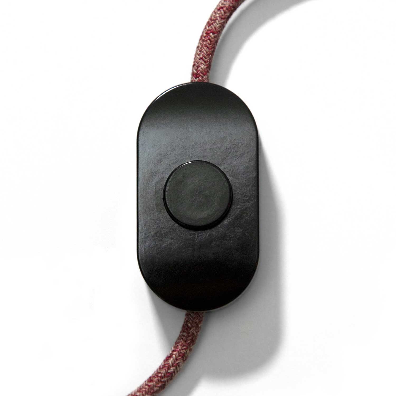 Einpoliger Fußschalter Schwarz mit Schraubklemmen – Design von Achille Castiglioni