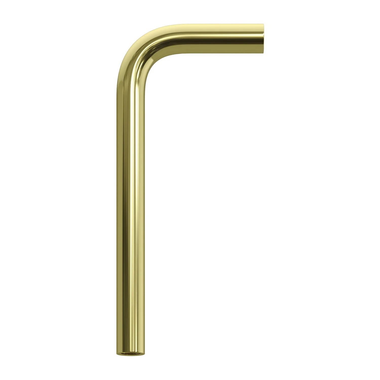 Gebogenes Verlängerungsrohr 14 cm aus Metall – Messing