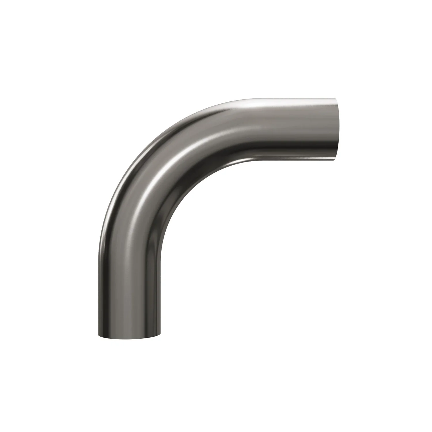 Gebogenes Verlängerungsrohr 5 cm aus Metall – Gebürsteter Edelstahl