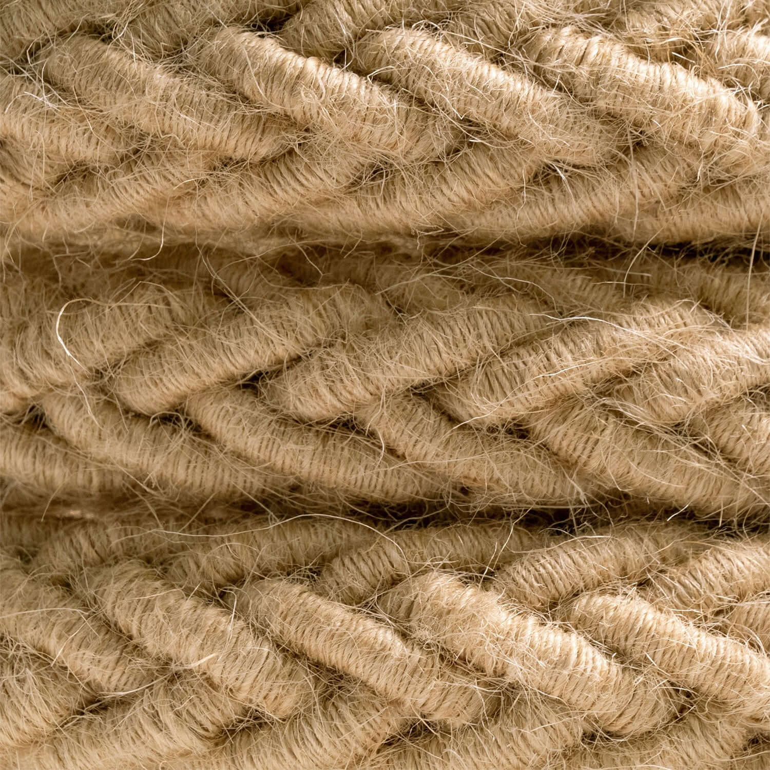 Geflochtenes 2XL-Seil aus Jute, Elektrokabel 2x0,75. Durchmesser 24 mm