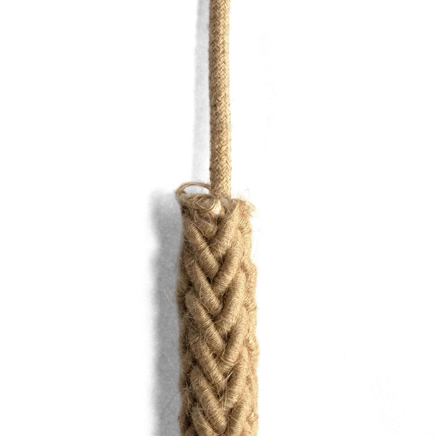 Geflochtenes 2XL-Seil aus Jute, Elektrokabel 2x0,75. Durchmesser 24 mm - Image 3