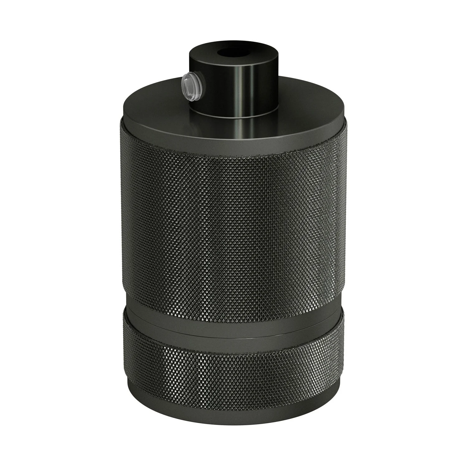 Gerändeltes Aluminium – einteiliger E26-Lampenfassungs-Bausatz – Gunmetal - Image 3