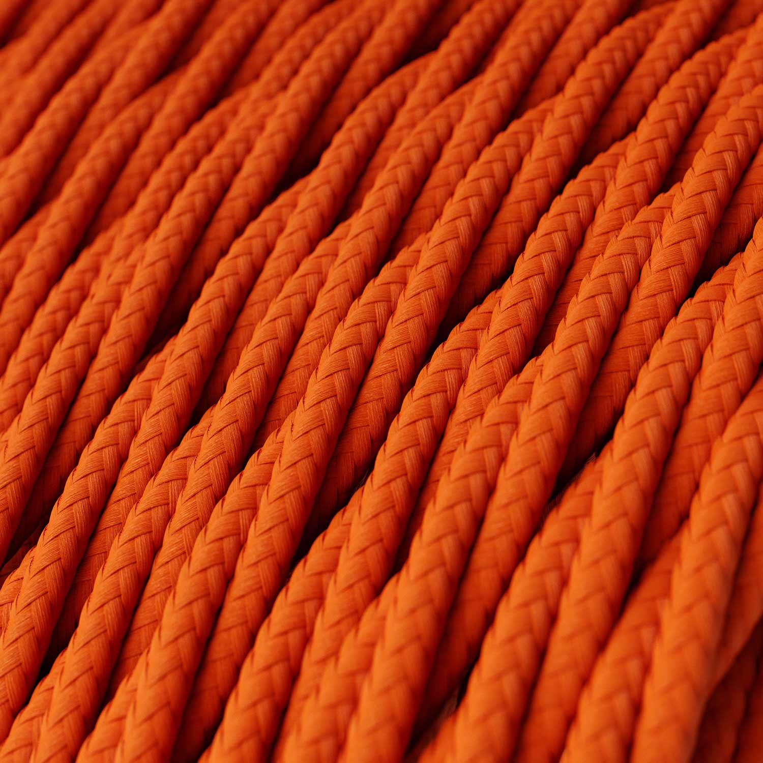 Geflochtenes Textilkabel Orange Fiamma – Das Original Creative Cables, ideal für kreative Lampen – TM15 - Image 2