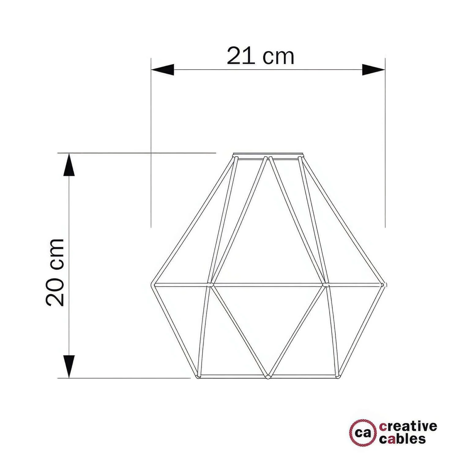 Gitter-Lampenschirm Diamond aus Metall mit E27-Fassung – Weiß - Image 4