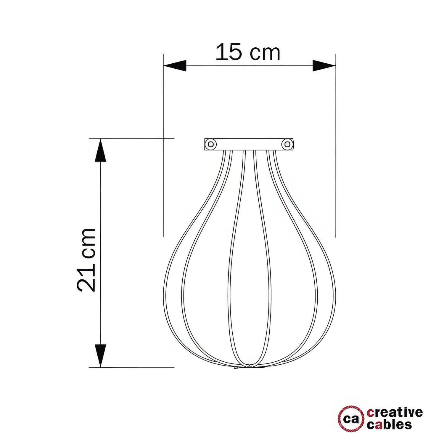 Lampenschirm Käfig Drop aus Metall mit verstellbarer Klemmschelle – Schwarz - Image 4