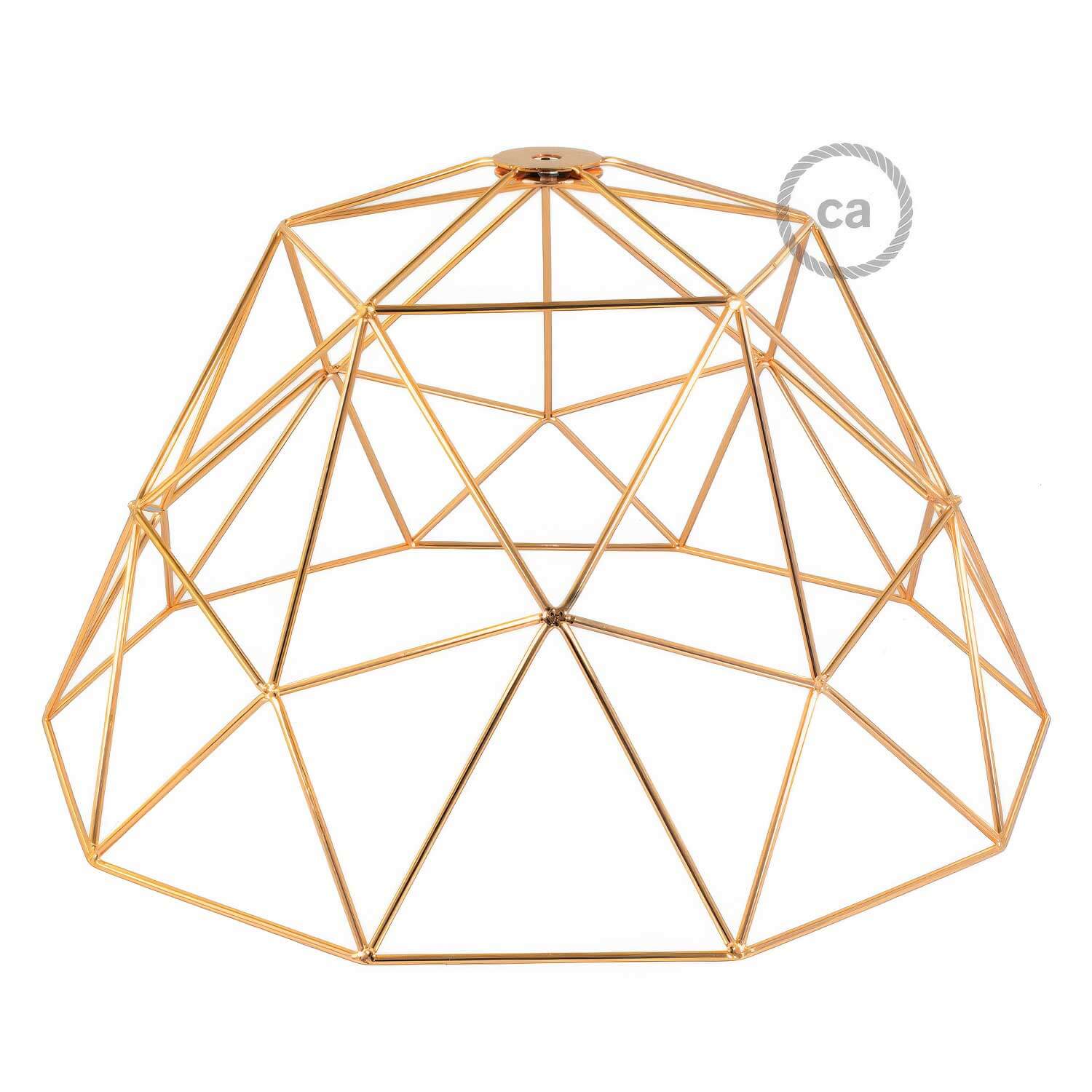 XL-Gitter Schirm Dome aus Metall mit E27-Fassung – Kupfer - Image 3