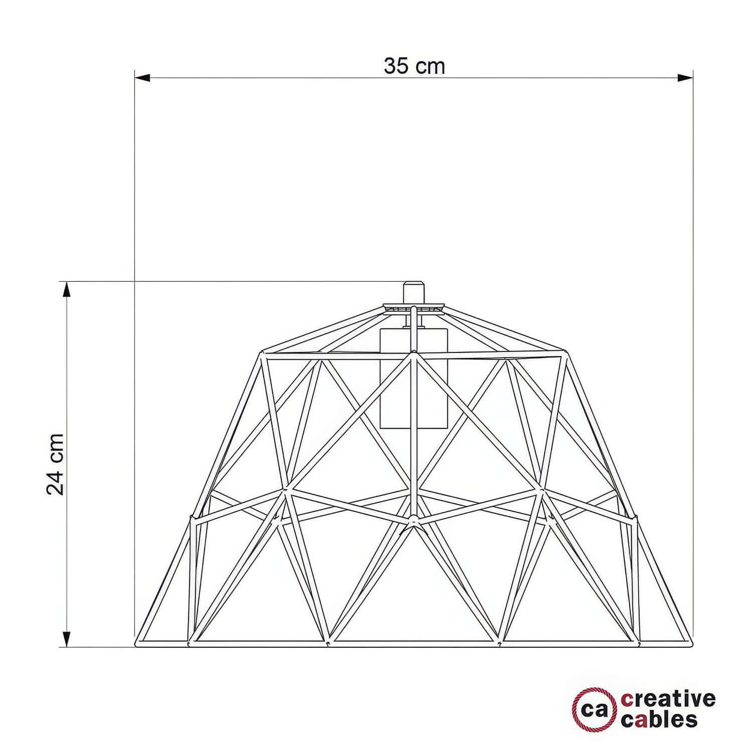 XL-Gitter Schirm Dome aus Metall mit E27-Fassung – Kupfer - Image 4