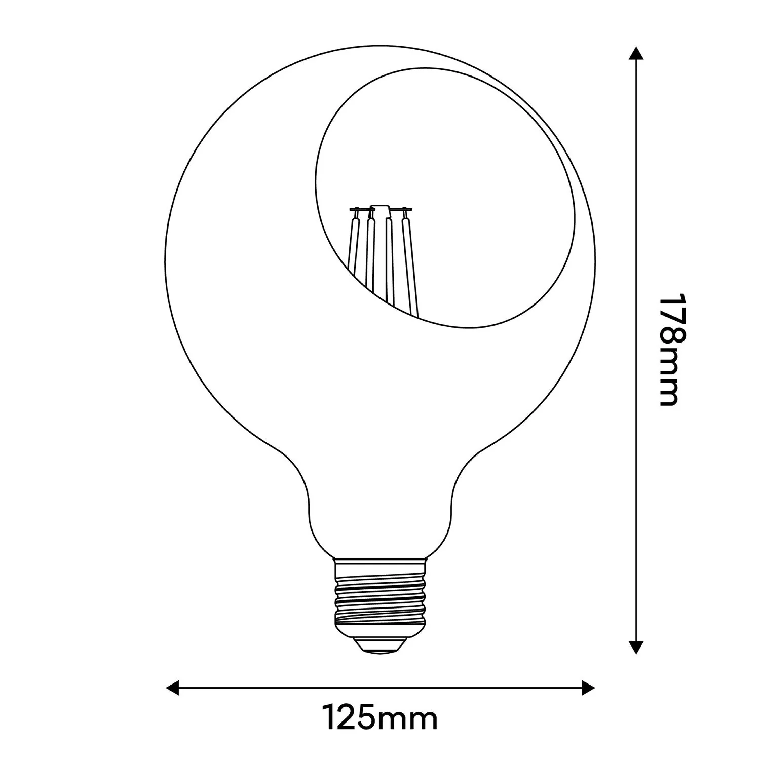 Glühbirne LED Camo G125 4,8W 806Lm E27 2700K dimmbar - Weiß - Image 5