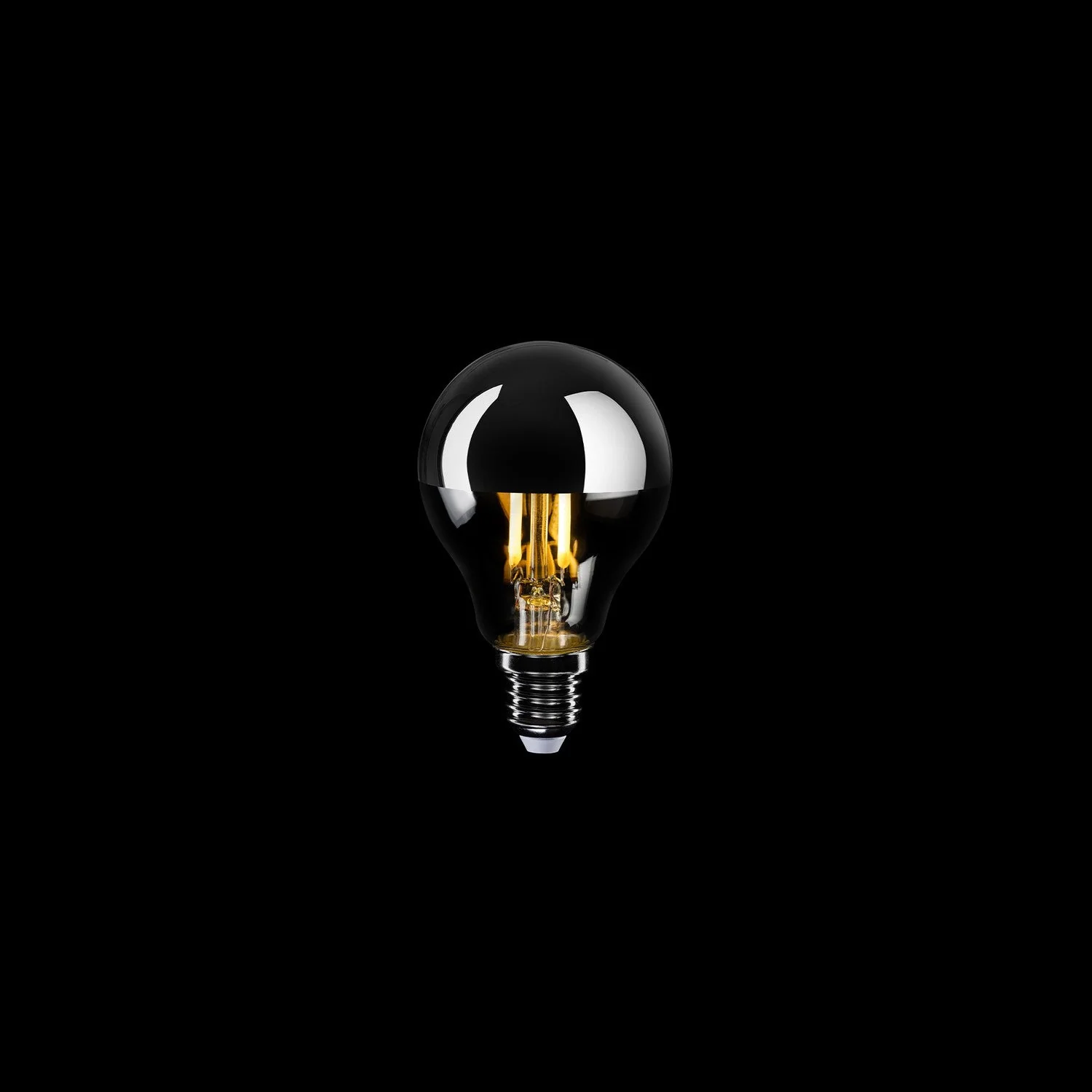 Glühbirne LED Halbkugel Silber Mini-Globe G45 4,8W 380Lm E14 2700K Dimmbar - A01 - Image 2